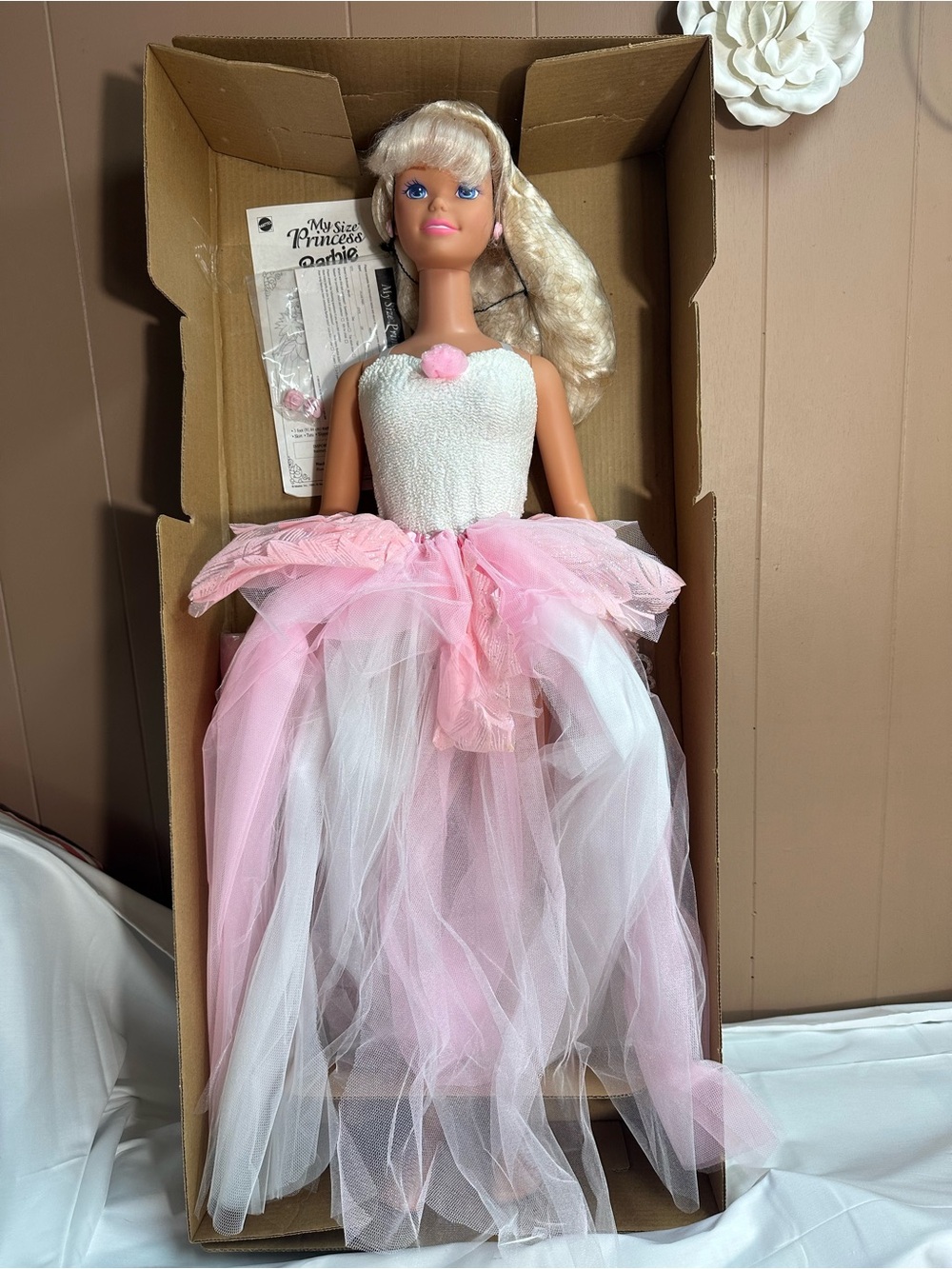 Vintage 1992 My Size Barbie Doll 3 ft Tall Blonde Blue Eyes Mattel NRFB